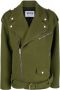MOSCHINO JEANS Bikerjack met puntige revers Groen - Thumbnail 1