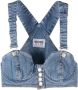 MOSCHINO JEANS Cropped bustier top Blauw - Thumbnail 1