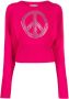 MOSCHINO JEANS Cropped trui Roze - Thumbnail 1