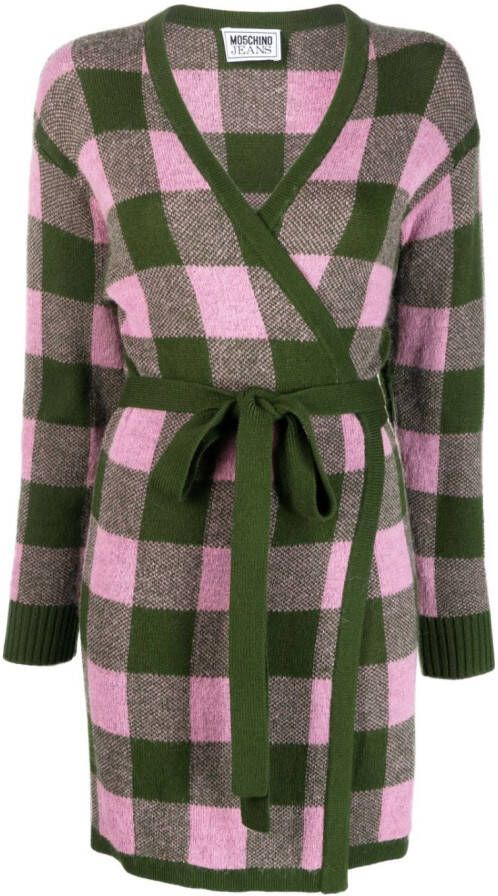 MOSCHINO JEANS Geruit wikkelvest Groen
