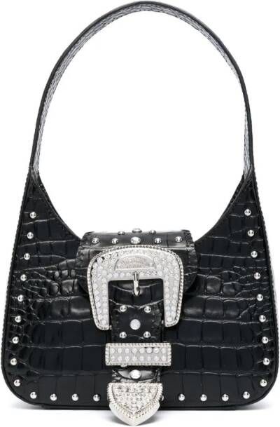 MOSCHINO JEANS Leren schoudertas Zwart
