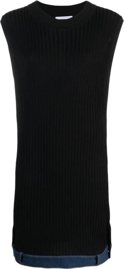 MOSCHINO JEANS Ribgebreide jurk Zwart