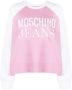 MOSCHINO JEANS Katoenen sweater met logoprint Roze - Thumbnail 1