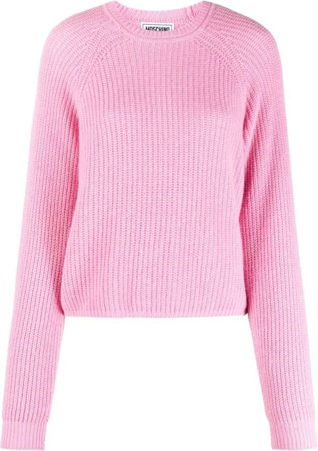 MOSCHINO JEANS Trui met ronde hals Roze