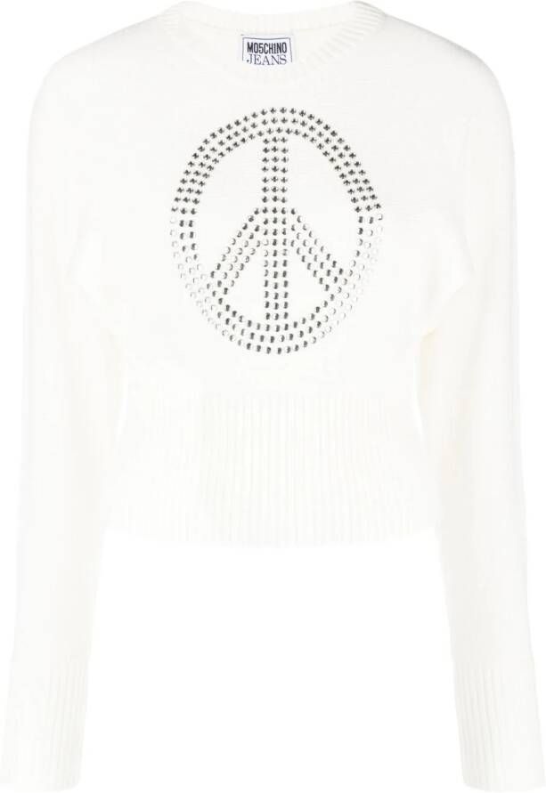 MOSCHINO JEANS Trui met studs Wit