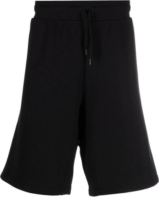 Moschino Joggingshorts met geborduurd logo Zwart