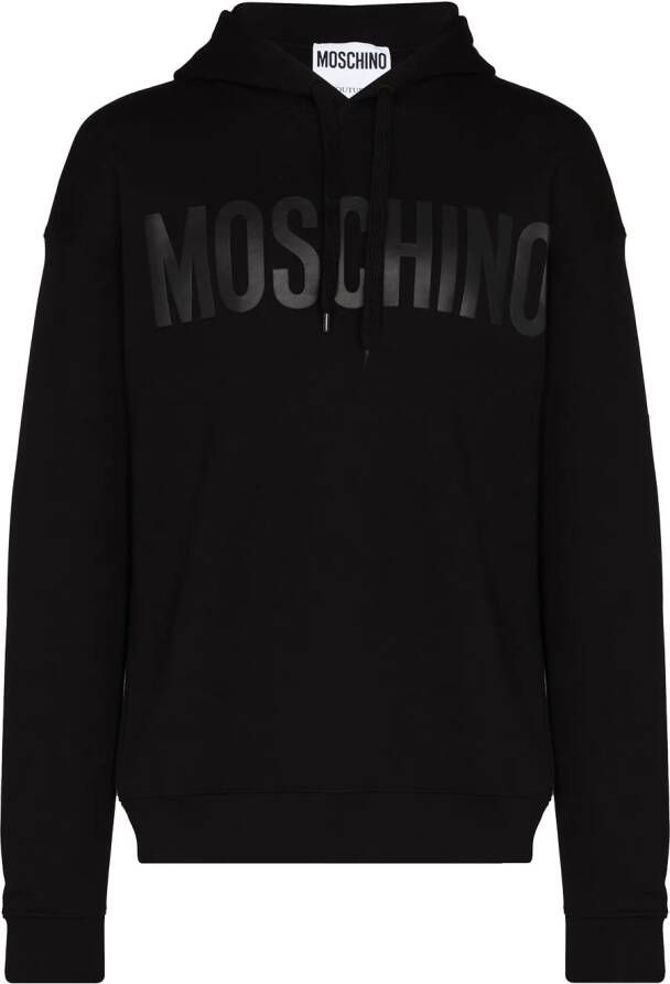 Moschino Katoenen hoodie Zwart