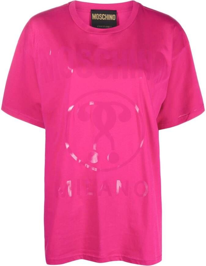 Moschino Katoenen T-shirt Roze