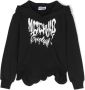 Moschino Kids Asymmetrische hoodie Zwart - Thumbnail 1