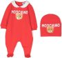 Moschino Kids Babypakje met logoprint Rood - Thumbnail 1