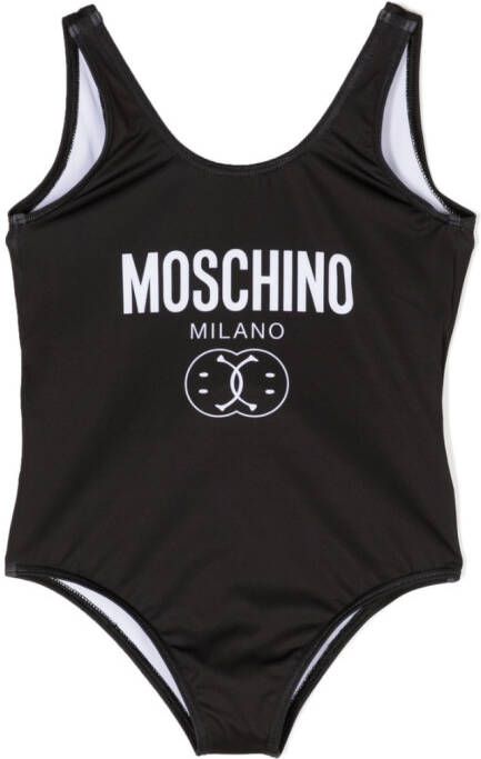 Moschino Kids Badpak met logoprint Zwart