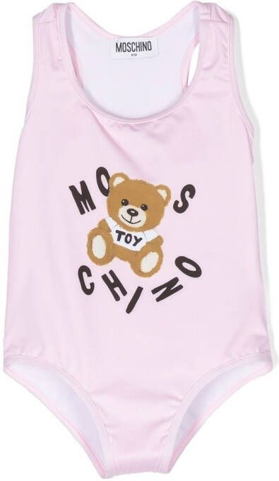 Moschino Kids Badpak met teddybeer print Roze