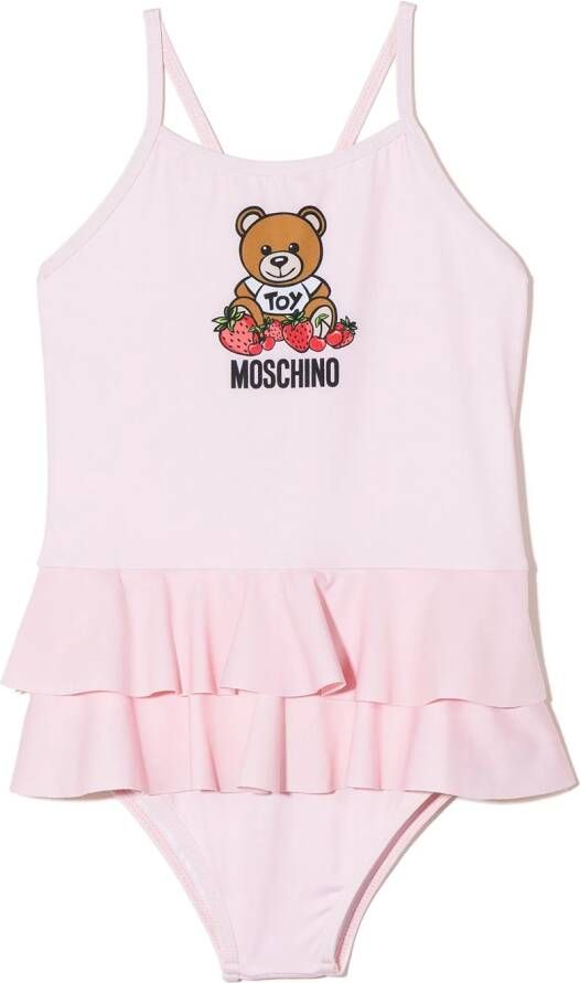 Moschino Kids Badpak met teddybeerprint Roze