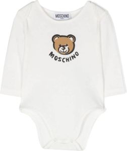 Moschino Kids Body met teddybeerprint Wit