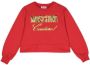 Moschino Kids Sweater met logo-reliëf Rood - Thumbnail 1
