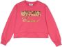 Moschino Kids Sweater met logo-reliëf Roze - Thumbnail 1