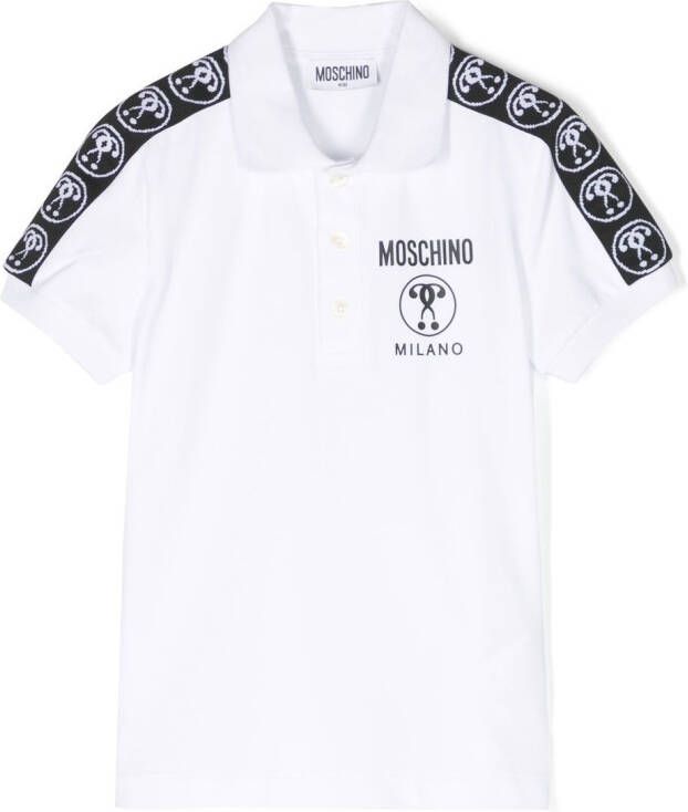 Moschino Kids Poloshirt met print Wit