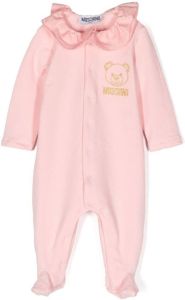 Moschino Kids Pyjama met geborduurd logo Roze