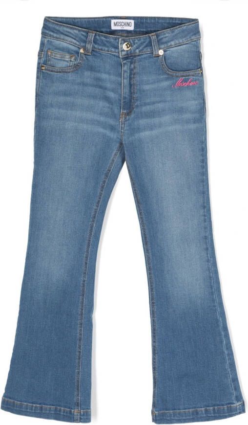 Moschino Kids Flared jeans Blauw
