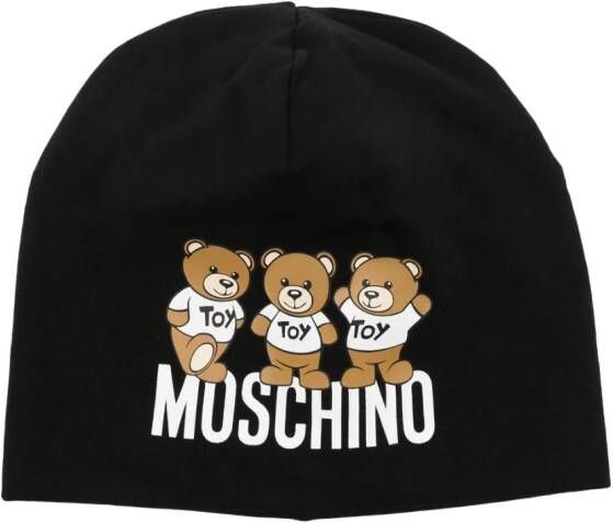 Moschino Kids Hoed met logoprint Zwart