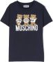 Moschino Kids T-shirt met teddybeerprint Blauw - Thumbnail 1