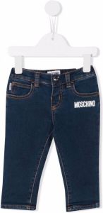 Moschino Kids Jeans met logoprint Blauw