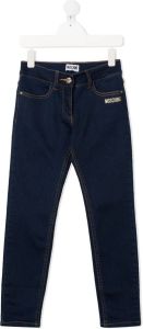 Moschino Kids Jeans met teddybeerprint Blauw