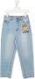 Moschino Kids Jeans met toelopende pijpen Blauw - Thumbnail 2