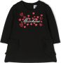 Moschino Kids Jurk verfraaid met stras Zwart - Thumbnail 1