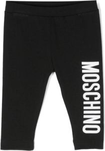 Moschino Kids Legging met logoprint Zwart