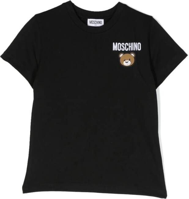 Moschino Kids T-shirt met teddybeerprint Zwart