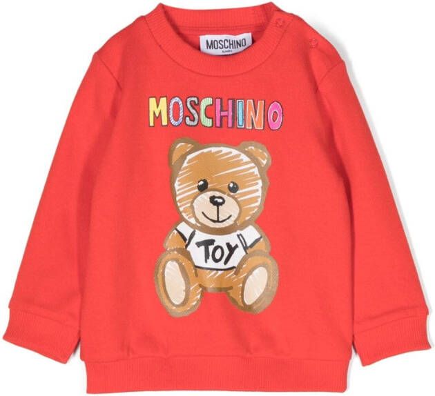 Moschino Kids Sweater met logoprint Rood