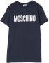 Moschino Kids T-shirt met logoprint Blauw - Thumbnail 1