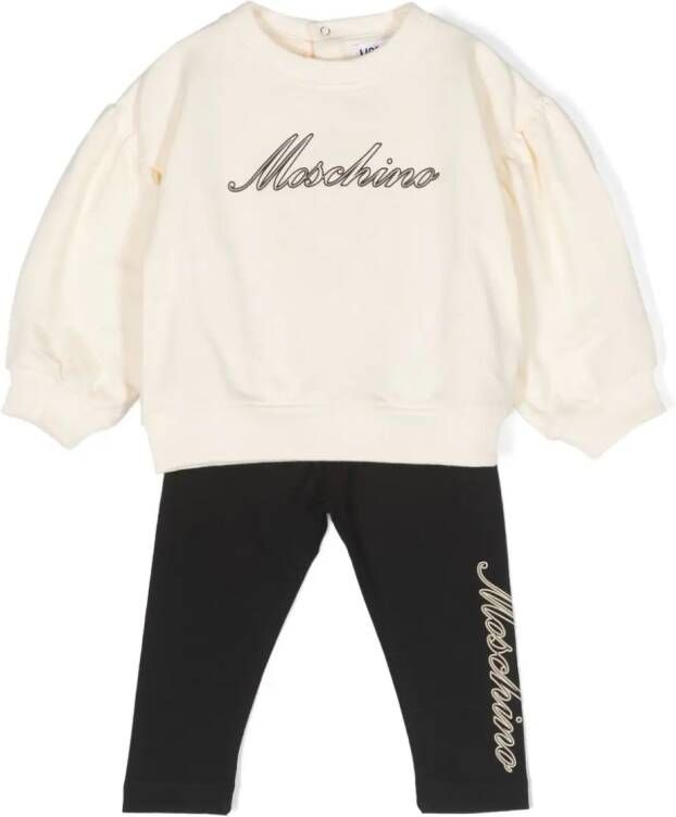 Moschino Kids Trainingspak met logoprint Beige