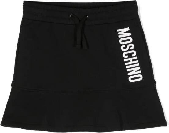 Moschino Kids Mini-rok met trekkoord Zwart