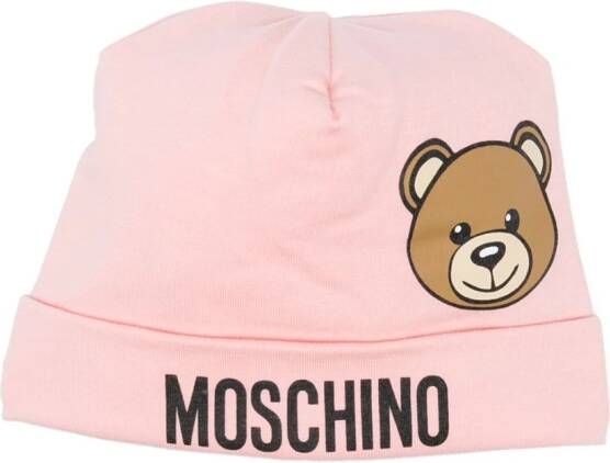 Moschino Kids Muts met logoprint Roze