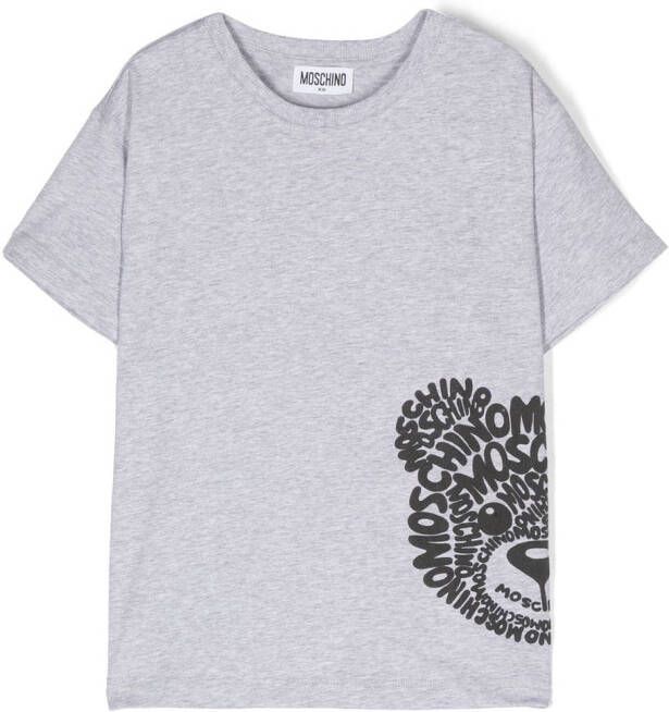 Moschino Kids T-shirt met logoprint Grijs