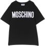 Moschino Kids T-shirt met logoprint Zwart - Thumbnail 1