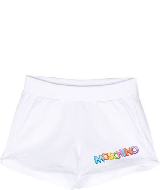 Moschino Kids Shorts met logoprint Wit