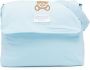 Moschino Kids Luiertas met logoprint Blauw - Thumbnail 1