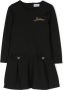 Moschino Kids Mini-jurk met geborduurd logo Zwart - Thumbnail 1