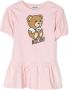 Moschino Kids Mini-jurk met teddybeerprint Roze - Thumbnail 1