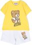 Moschino Kids Shorts met teddybeerprint Geel - Thumbnail 1