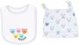 Moschino Kids Muts en slabbetje set met teddybeerprint Blauw - Thumbnail 1