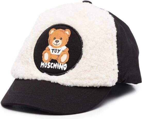 Moschino Kids Pet met logopatch Zwart