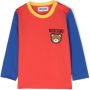 Moschino Kids Poloshirt met colourblocking Rood - Thumbnail 1