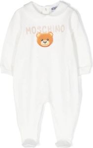 Moschino Kids Pyjama met logo-reliëf Wit