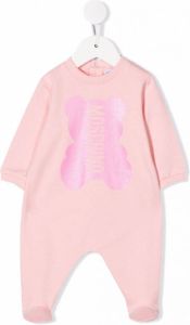 Moschino Kids Pyjama met logoprint Roze