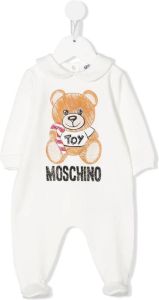 Moschino Kids Pyjama met logoprint Wit