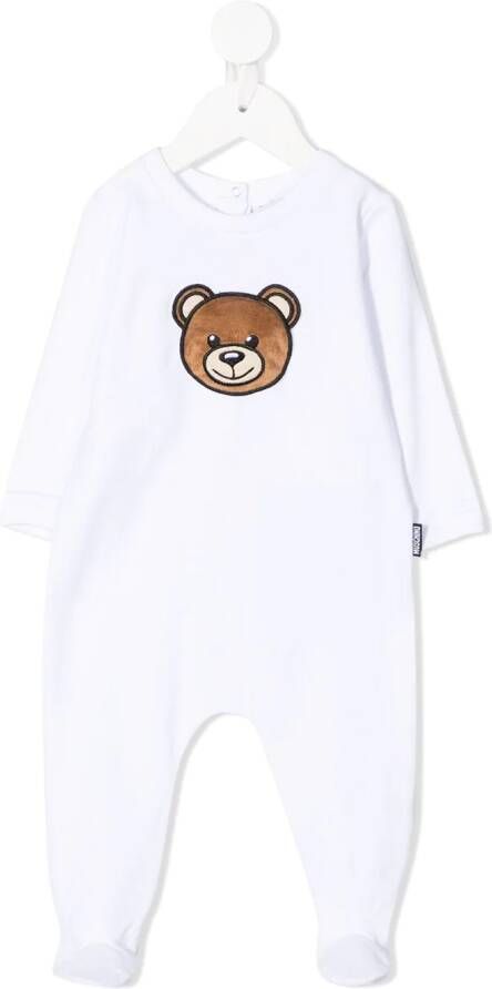Moschino Kids Pyjama met teddybeerpatch Wit